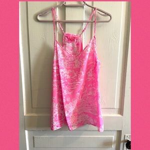 Sz M Lilly Pulitzer Silk tank in “Skinny Dipping” NWOT